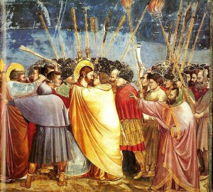 judas kiss..Giotto_-_Scrovegni_-_-31-_-_Kiss_of_Judas